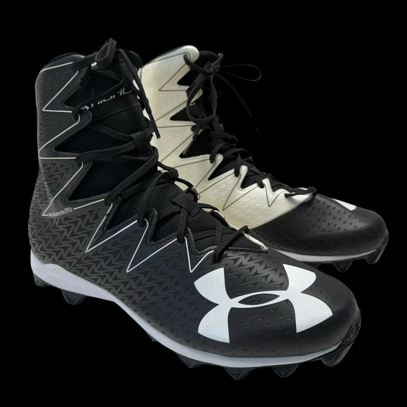 Under Armour Highlight RM Football Cleats Black 1269695-001 Men's Size 13 NEW S5 - Picture 1 of 9